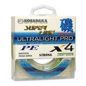 Шнур Kosadaka Ultra Pro X4 0.10mm 110m Light Green